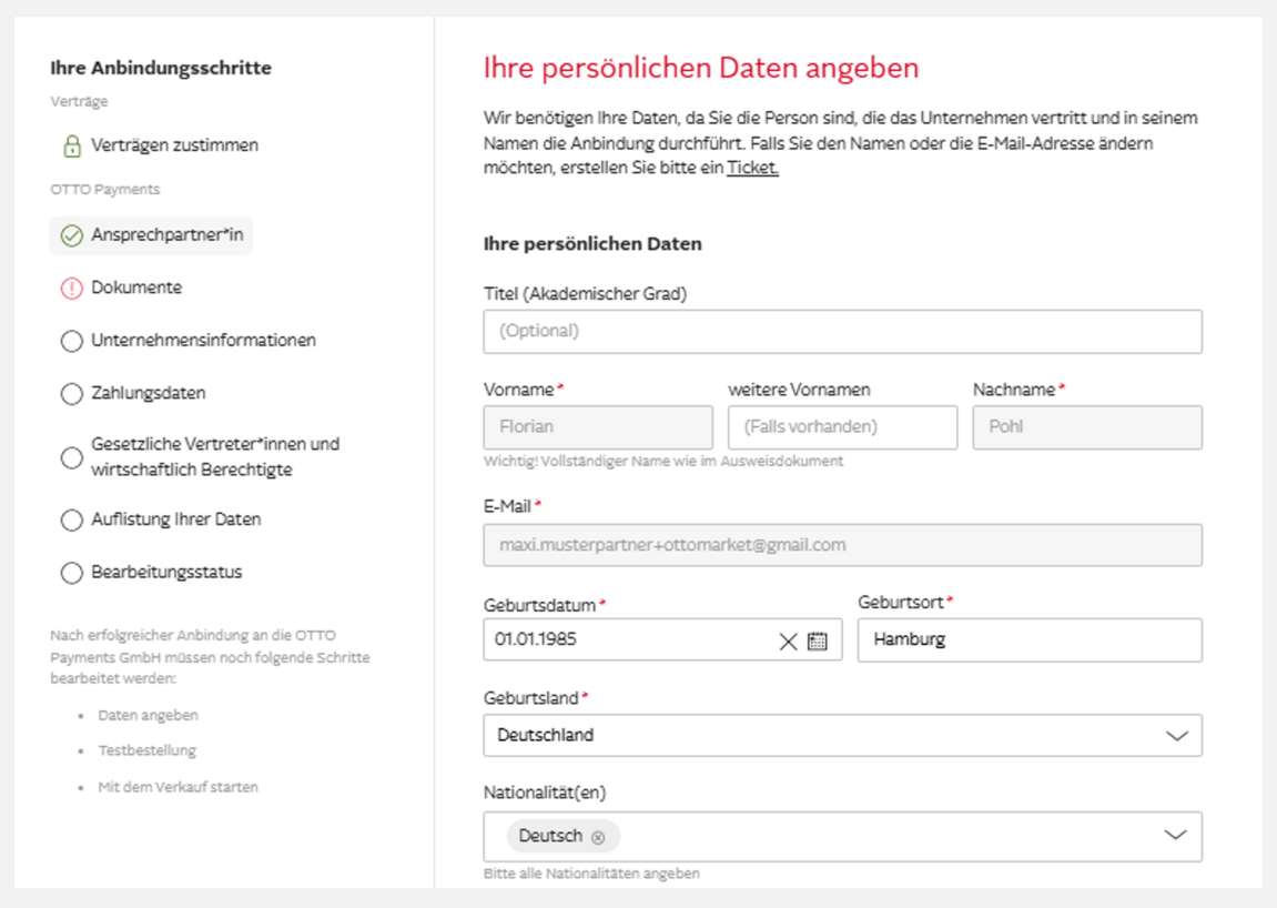 Screenshot von den letzten Schritten